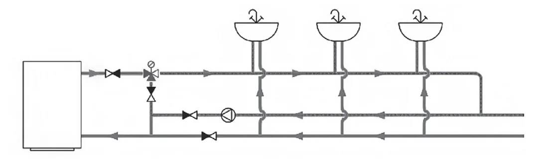 Thermostatic Mixing Valve With Bottom Water Outlet